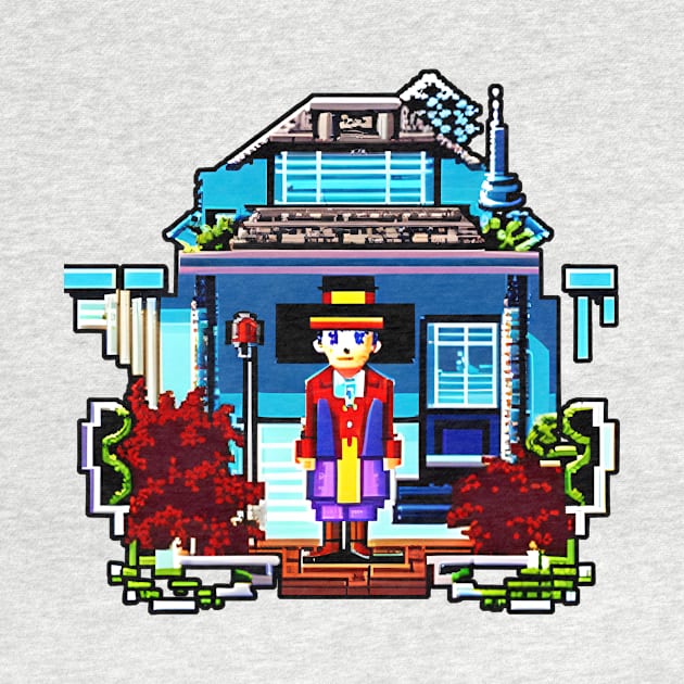 vintage pixel house by marklink